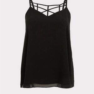 Torrid Sophie Chiffon Lattice Neck Swing Cami